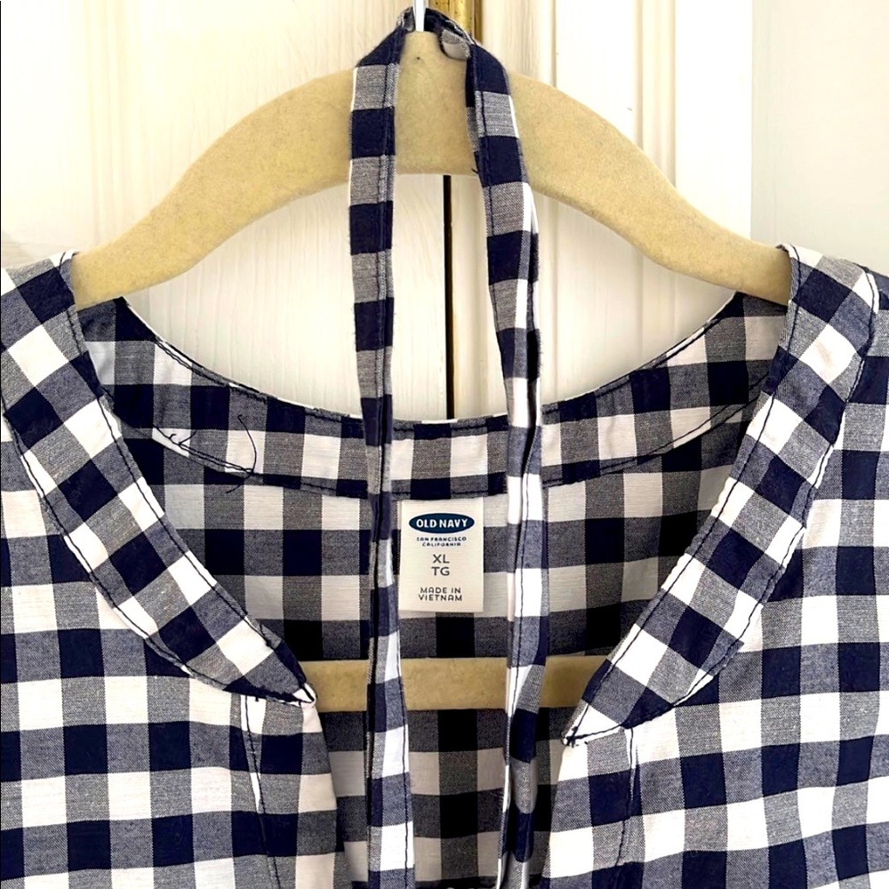 Navy Gingham🍒 Dress